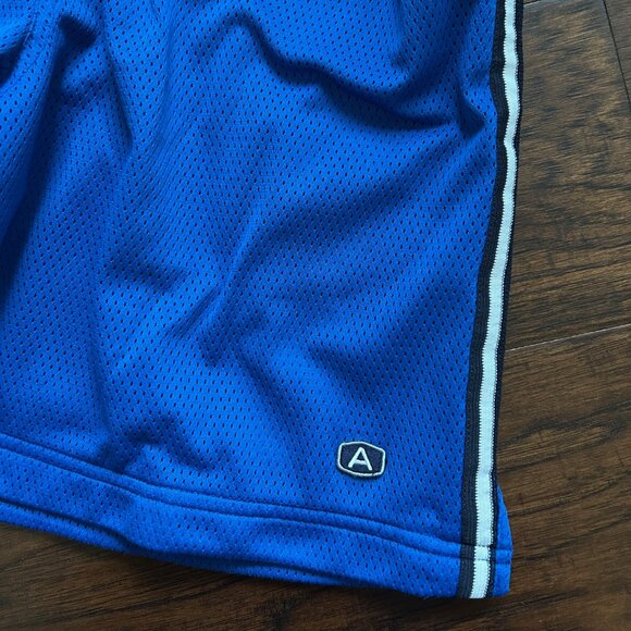 Abercrombie and Fitch gym basketball mens blue shorts L large - Picture 4 of 5